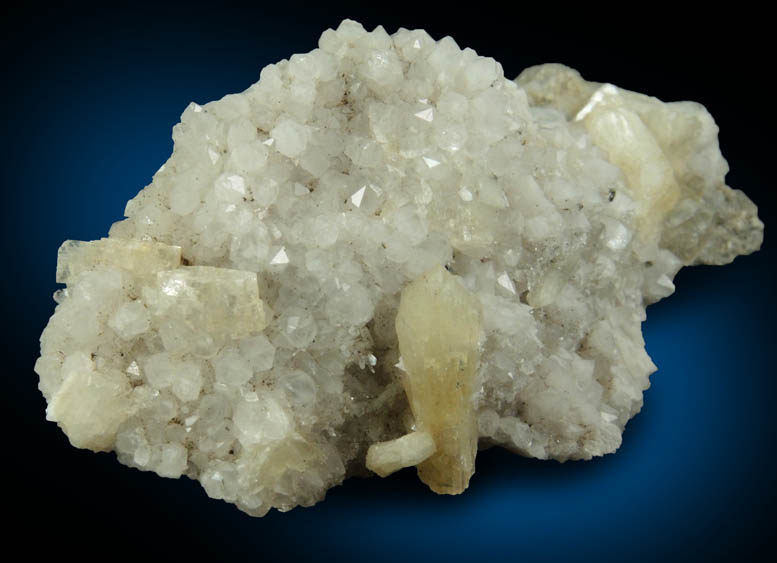 Quartz with Stilbite, Heulandite, Pyrite from railroad cut near Thomaston Dam, Litchfield County, Connecticut