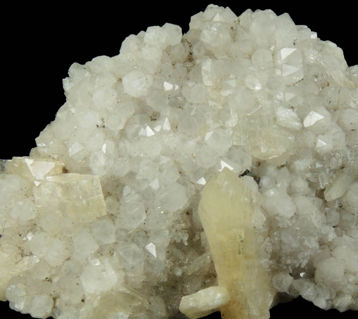 Quartz with Stilbite, Heulandite, Pyrite from railroad cut near Thomaston Dam, Litchfield County, Connecticut