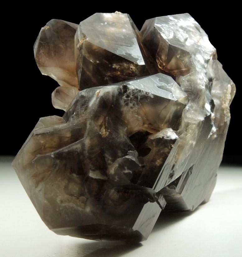 Quartz var. Smoky Quartz (Dauphin Law Twins) from Black Cap Mountain, east of North Conway, Carroll County, New Hampshire