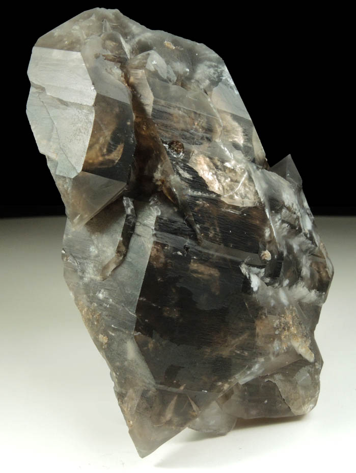 Quartz var. Smoky Quartz (Dauphiné Law Twins) from Black Cap Mountain, east of North Conway, Carroll County, New Hampshire