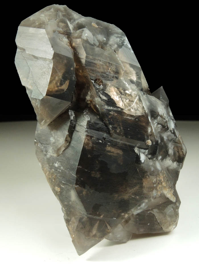 Quartz var. Smoky Quartz (Dauphin Law Twins) from Black Cap Mountain, east of North Conway, Carroll County, New Hampshire