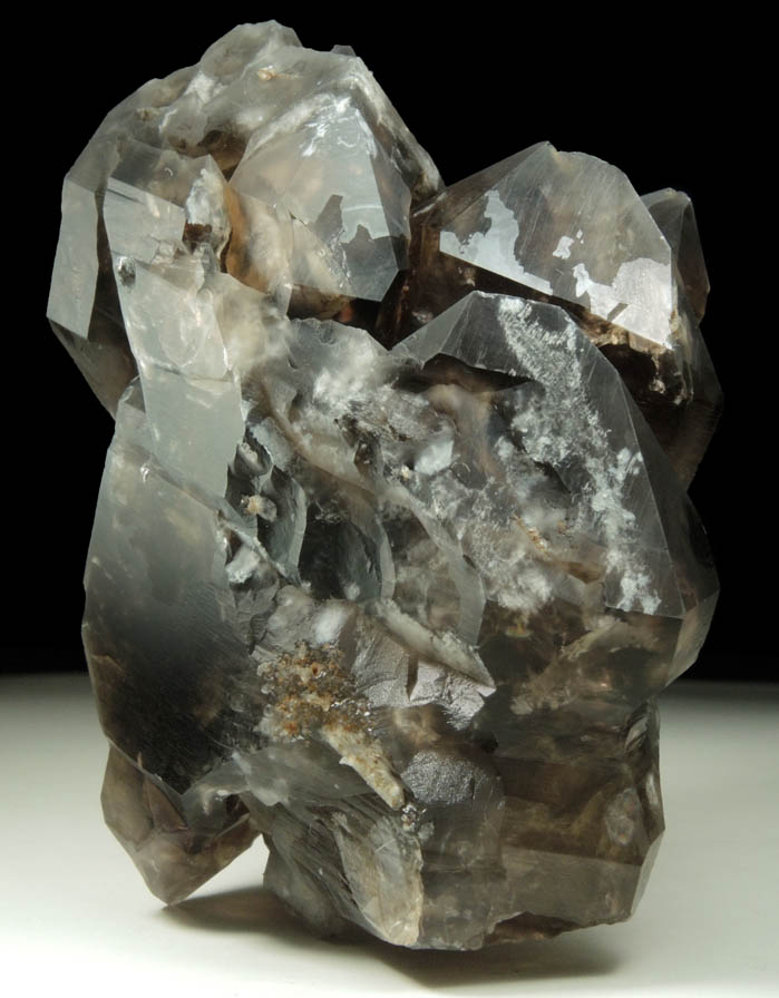 Quartz var. Smoky Quartz (Dauphin Law Twins) from Black Cap Mountain, east of North Conway, Carroll County, New Hampshire