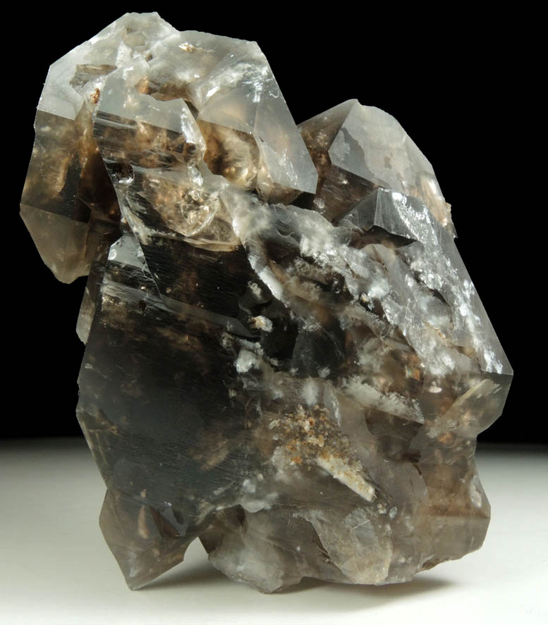 Quartz var. Smoky Quartz (Dauphiné Law Twins) from Black Cap Mountain, east of North Conway, Carroll County, New Hampshire