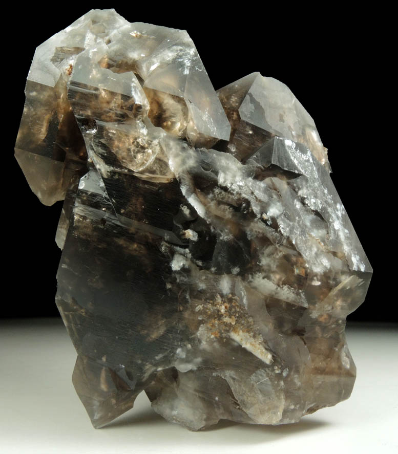 Quartz var. Smoky Quartz (Dauphin Law Twins) from Black Cap Mountain, east of North Conway, Carroll County, New Hampshire