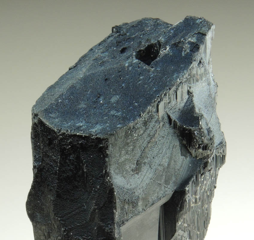 Schorl Tourmaline (with unusual textured faces) from Minas Gerais, Brazil