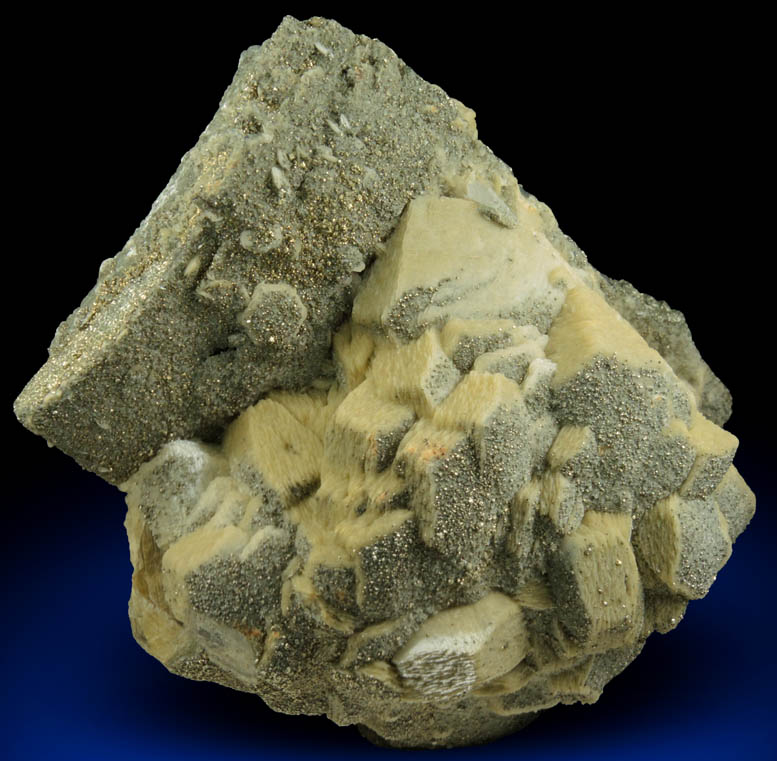 Siderite, Muscovite, Pyrite over Ferberite from Panasqueira Mine, Barroca Grande, 21 km. west of Fundao, Castelo Branco, Portugal