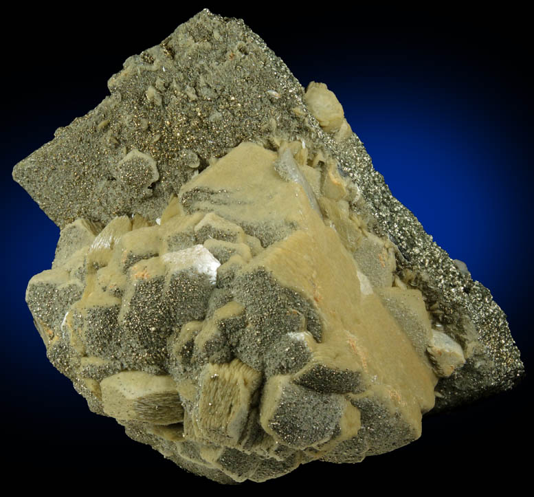 Siderite, Muscovite, Pyrite over Ferberite from Panasqueira Mine, Barroca Grande, 21 km. west of Fundao, Castelo Branco, Portugal