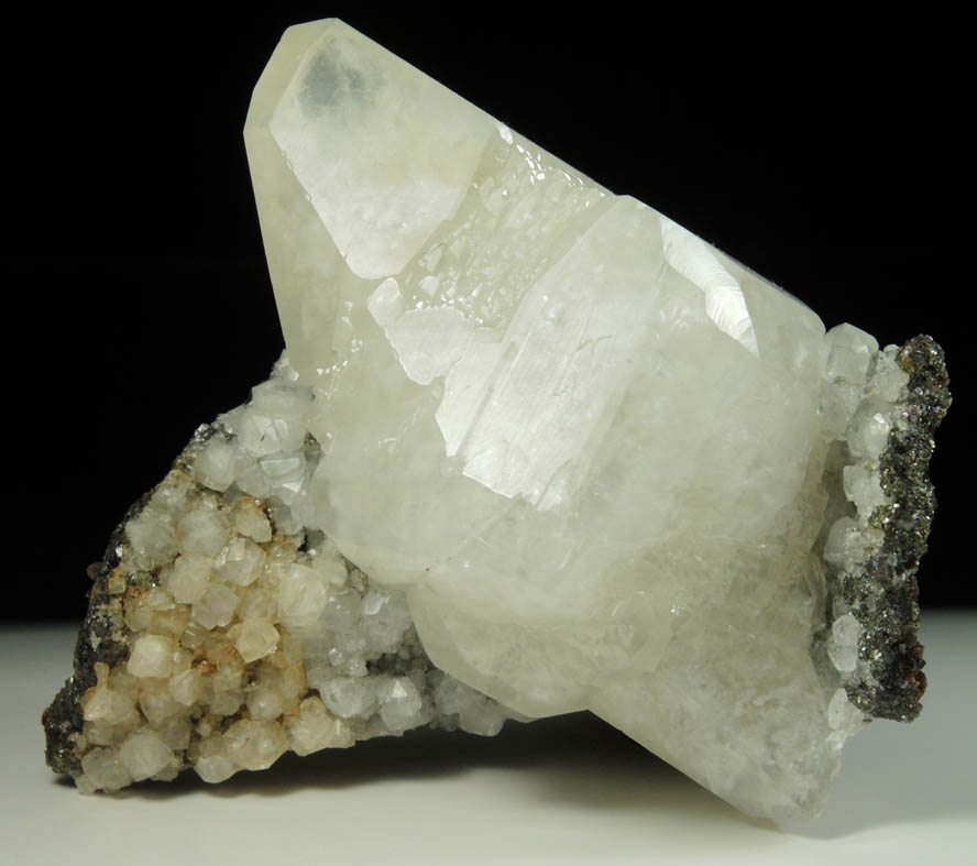 Calcite over Marcasite and Sphalerite from Shullsburg District, Lafayette County, Wisconsin