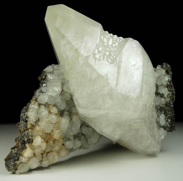 Calcite over Marcasite and Sphalerite from Shullsburg District, Lafayette County, Wisconsin