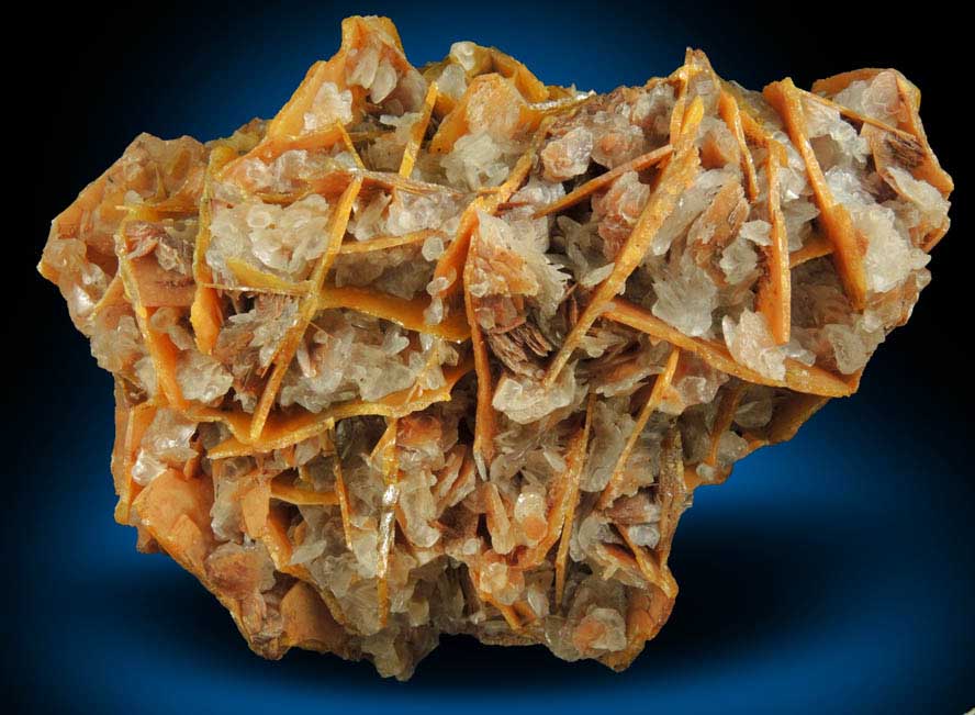 Calcite on Wulfenite from Defiance Mine, Courtland-Gleeson District, Cochise County, Arizona