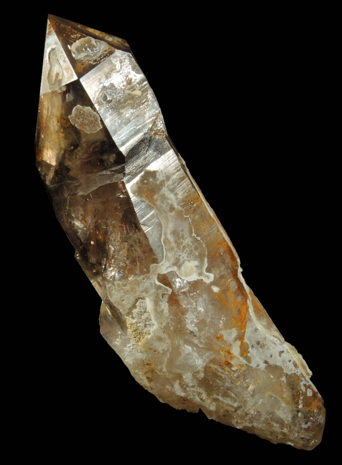 Hyalite Opal on Smoky Quartz with Amethyst zones from Goboboseb Mountains, 43 km west of Brandberg Mountain, Erongo region, Namibia