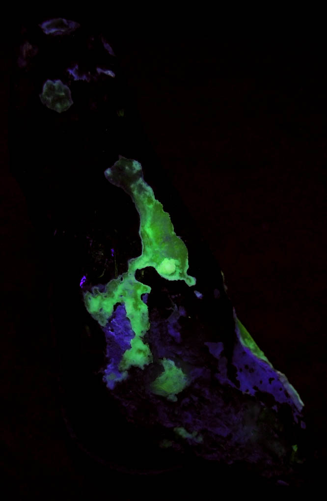 Hyalite Opal on Smoky Quartz with Amethyst zones from Goboboseb Mountains, 43 km west of Brandberg Mountain, Erongo region, Namibia