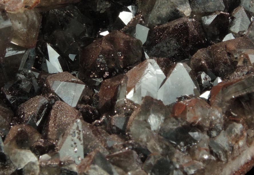 Hematite on Smoky Quartz from Auchenlosh Quarry, Dalbeattie, Dumfries & Galloway, Scotland