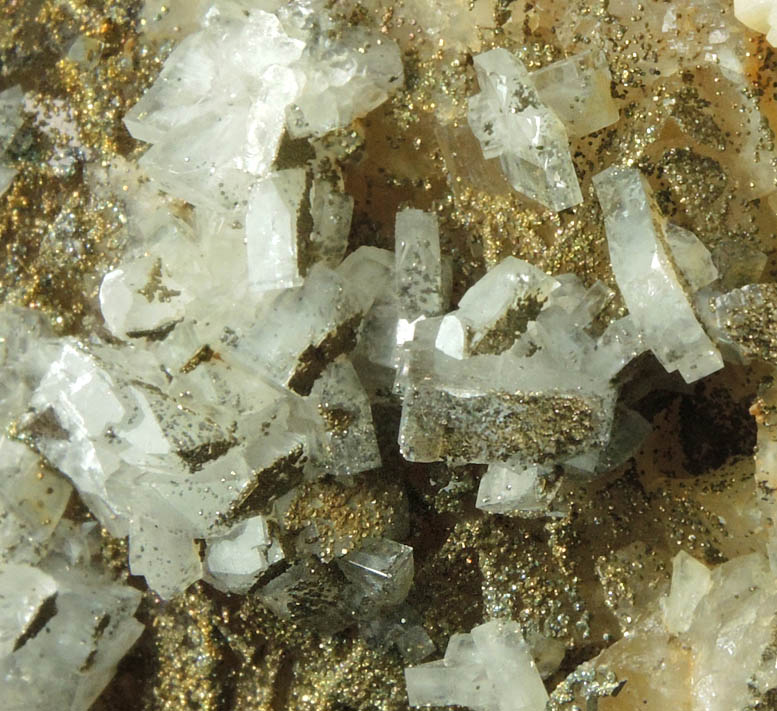 Pyrite and Barite over Fluorite from Moscona Mine, Solis, Villabona District, Asturias, Spain