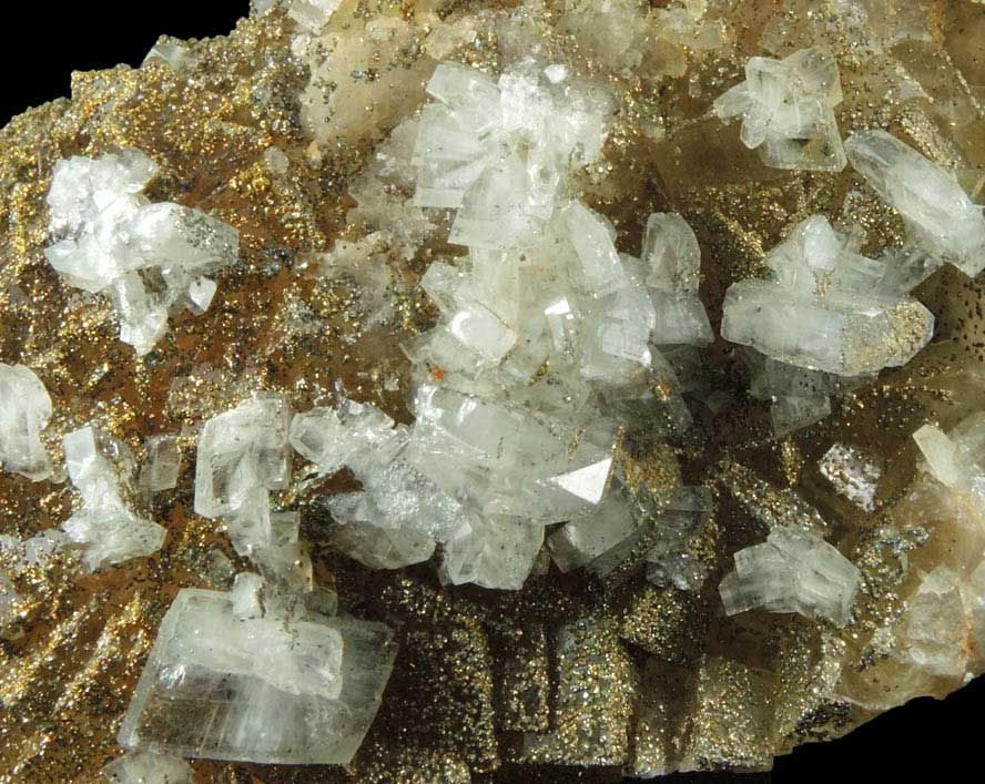 Pyrite and Barite over Fluorite from Moscona Mine, Solis, Villabona District, Asturias, Spain