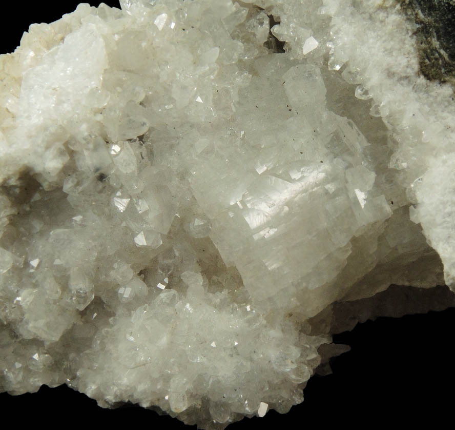 Heulandite on Quartz from Prospect Park Quarry, Prospect Park, Passaic County, New Jersey