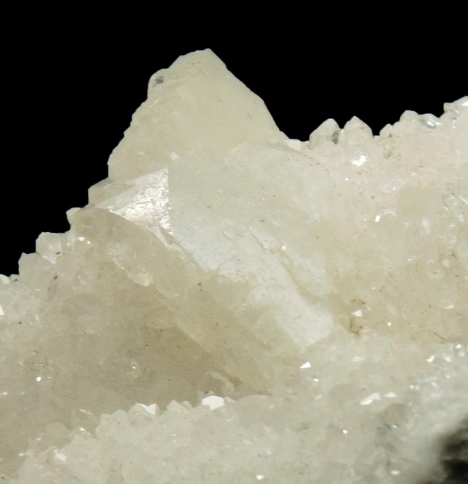 Heulandite on Quartz from Prospect Park Quarry, Prospect Park, Passaic County, New Jersey