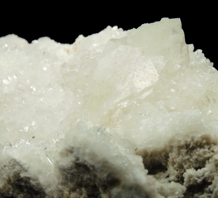 Heulandite on Quartz from Prospect Park Quarry, Prospect Park, Passaic County, New Jersey