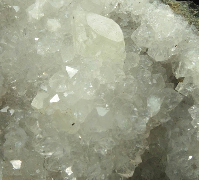 Calcite on Quartz from Prospect Park Quarry, Prospect Park, Passaic County, New Jersey