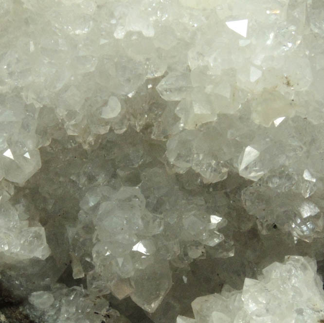 Calcite on Quartz from Prospect Park Quarry, Prospect Park, Passaic County, New Jersey