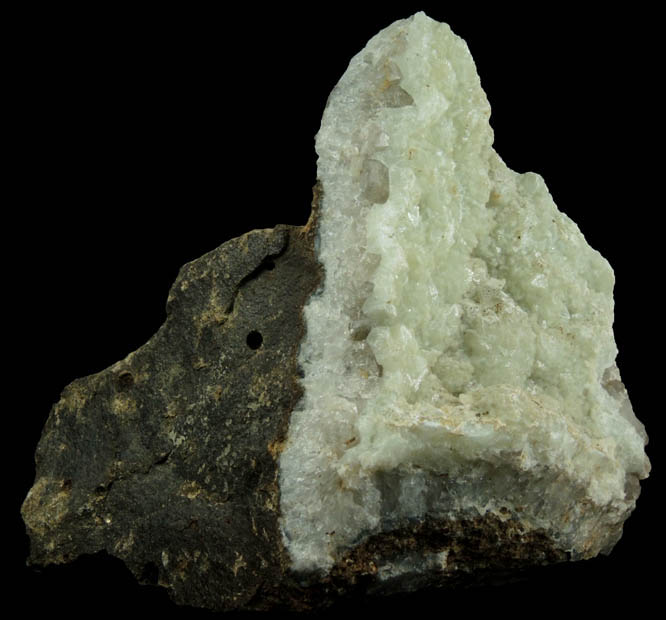 Datolite on Quartz with Calcite and Pyrite from Millington Quarry, Bernards Township, Somerset County, New Jersey