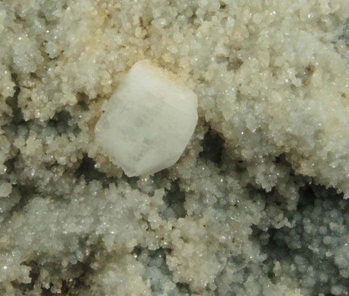 Apophyllite on Quartz from Millington Quarry, Bernards Township, Somerset County, New Jersey