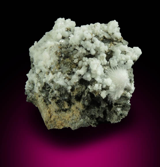 Natrolite and Calcite from Millington Quarry, Bernards Township, Somerset County, New Jersey