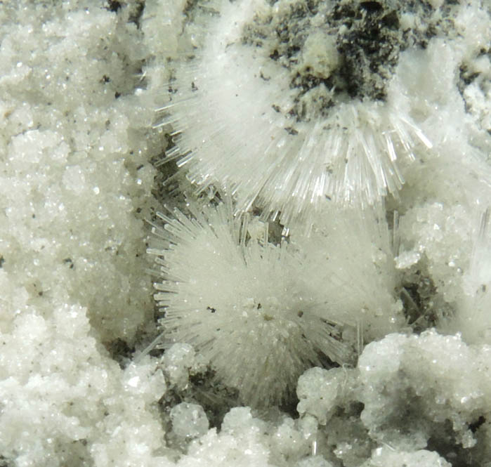 Natrolite and Calcite from Millington Quarry, Bernards Township, Somerset County, New Jersey