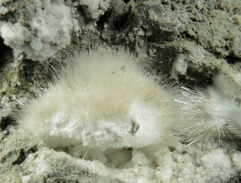 Natrolite and Calcite from Millington Quarry, Bernards Township, Somerset County, New Jersey