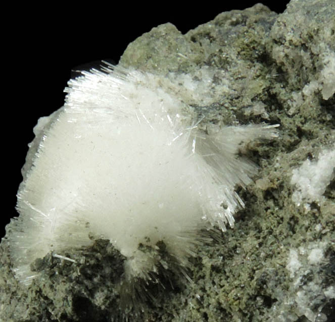 Natrolite with Calcite from Millington Quarry, Bernards Township, Somerset County, New Jersey