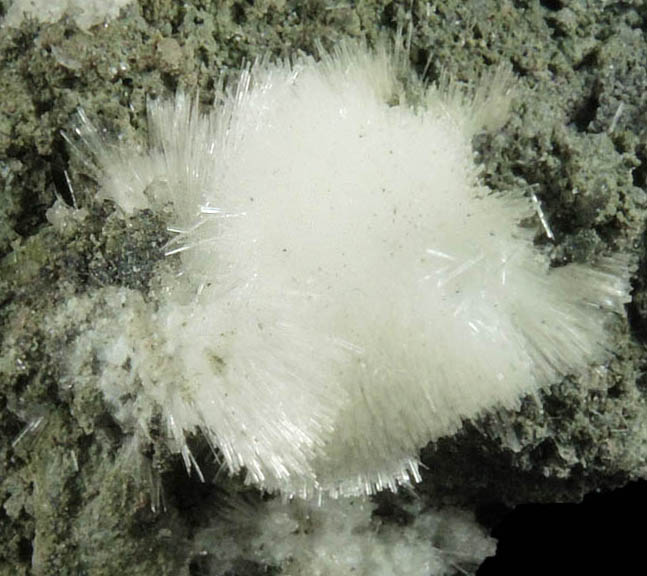 Natrolite with Calcite from Millington Quarry, Bernards Township, Somerset County, New Jersey