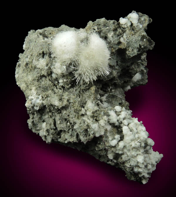 Natrolite and Calcite from Millington Quarry, Bernards Township, Somerset County, New Jersey