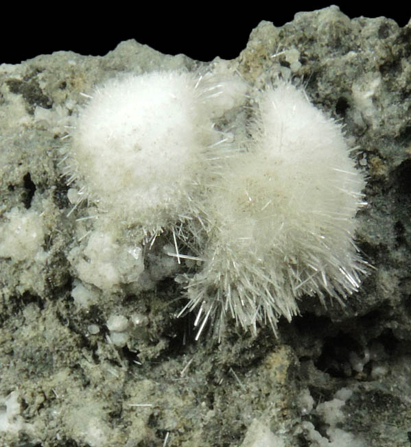 Natrolite and Calcite from Millington Quarry, Bernards Township, Somerset County, New Jersey