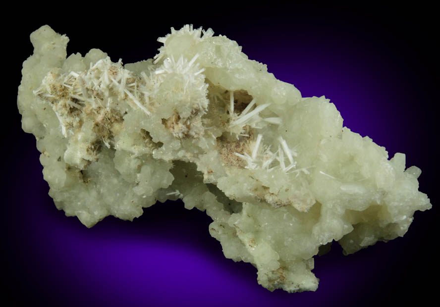 Natrolite on Datolite from Millington Quarry, Bernards Township, Somerset County, New Jersey