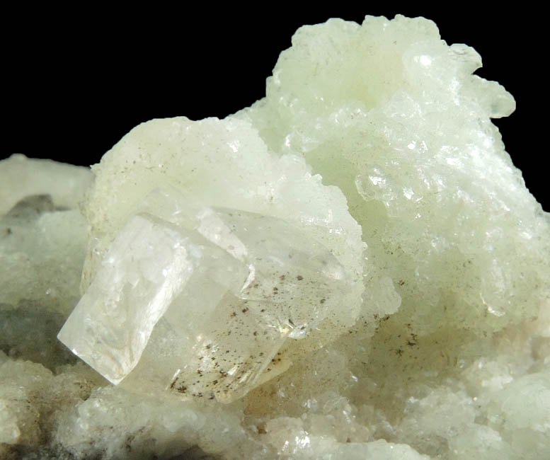 Prehnite and Calcite with Goethite inclusions from Millington Quarry, Bernards Township, Somerset County, New Jersey