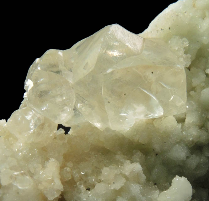 Datolite pseudomorphs after (Calcite or Quartz?) with twinned Calcite from Millington Quarry, Bernards Township, Somerset County, New Jersey