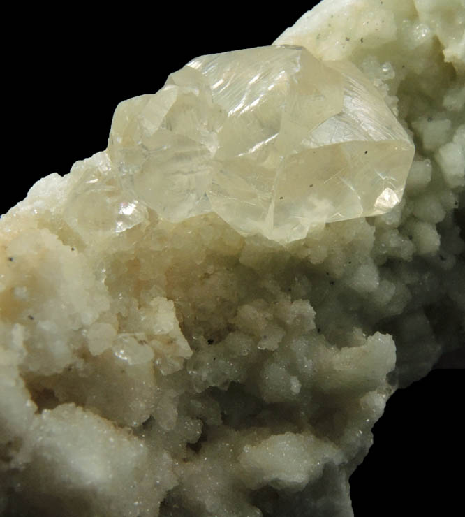 Datolite pseudomorphs after (Calcite or Quartz?) with twinned Calcite from Millington Quarry, Bernards Township, Somerset County, New Jersey