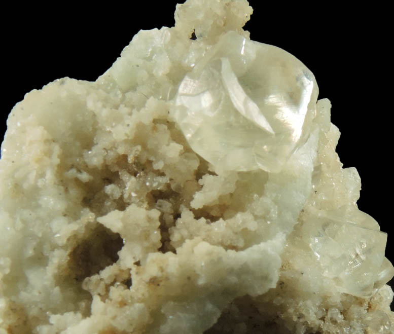 Datolite pseudomorphs after (Calcite or Quartz?) with twinned Calcite from Millington Quarry, Bernards Township, Somerset County, New Jersey