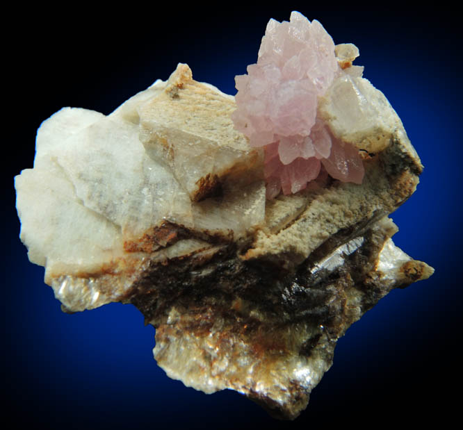 Quartz var. Rose Quartz Crystals from Plumbago Mountain, Newry, Oxford County, Maine