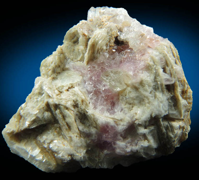 Quartz var. Rose Quartz Crystals from Plumbago Mountain, Newry, Oxford County, Maine
