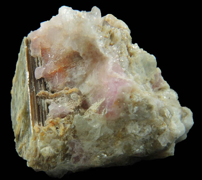 Quartz var. Rose Quartz Crystals from Plumbago Mountain, Newry, Oxford County, Maine