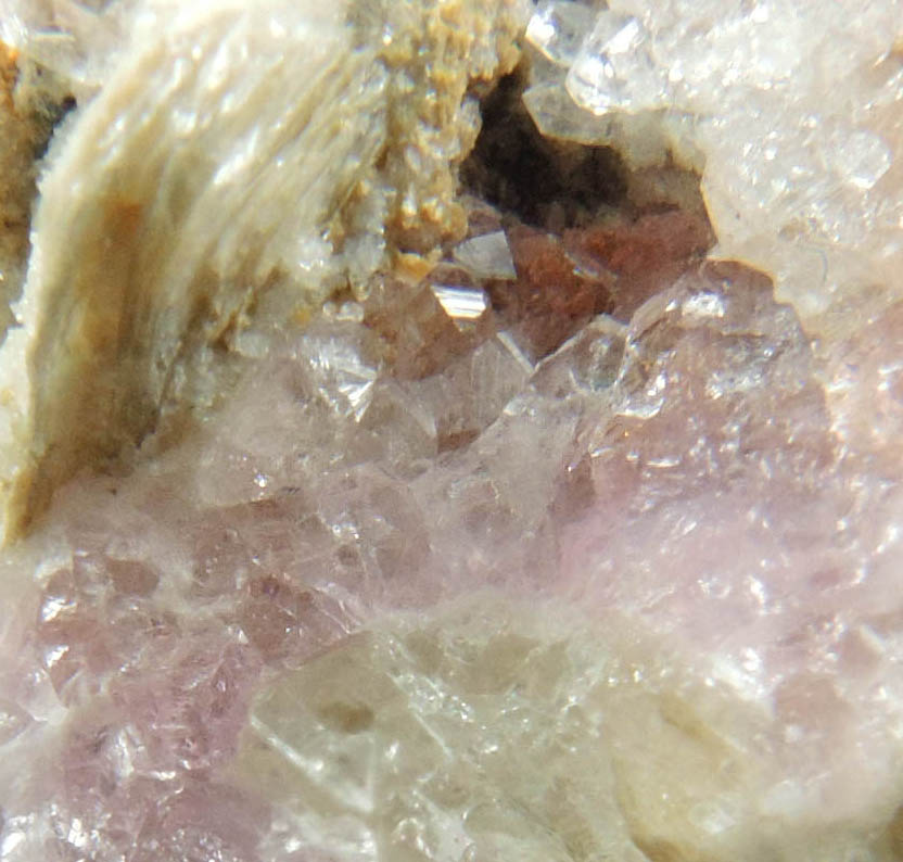 Quartz var. Rose Quartz Crystals from Plumbago Mountain, Newry, Oxford County, Maine