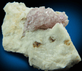 Quartz var. Rose Quartz Crystals with Albite from Plumbago Mountain, Newry, Oxford County, Maine