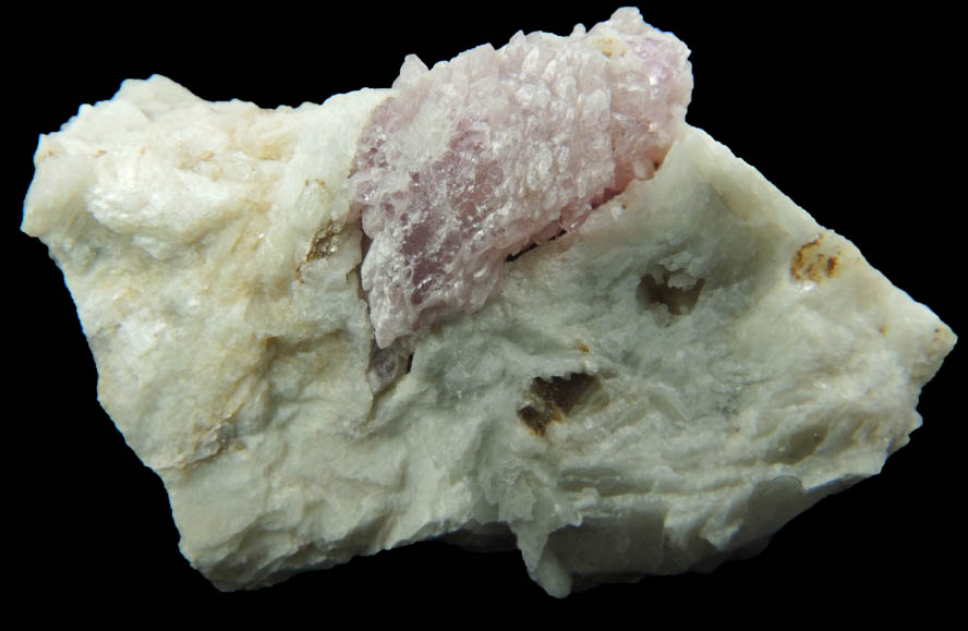 Quartz var. Rose Quartz Crystals with Albite from Plumbago Mountain, Newry, Oxford County, Maine