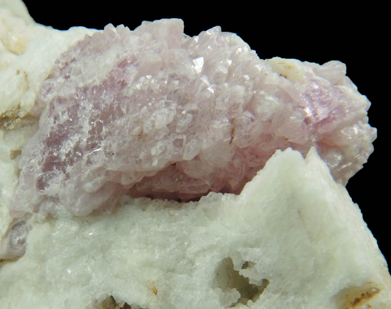 Quartz var. Rose Quartz Crystals with Albite from Plumbago Mountain, Newry, Oxford County, Maine