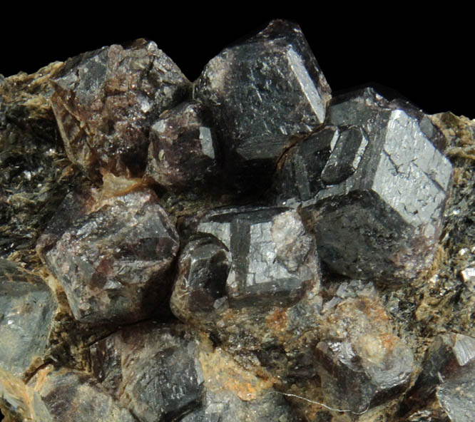 Almandine Garnet with Staurolite in Biotite Mica from Pipeline exposure, 500 m south of Diamond Lake, Glastonbury, Hartford County, Connecticut