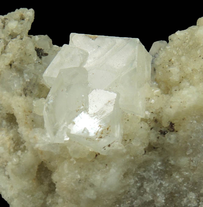 Calcite on Datolite from Millington Quarry, Bernards Township, Somerset County, New Jersey