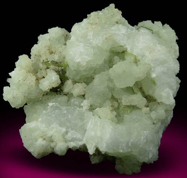 Sphalerite on Prehnite from O and G Industries Southbury Quarry, Southbury, New Haven County, Connecticut