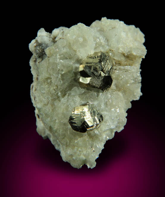 Pyrite on Datolite from Millington Quarry, Bernards Township, Somerset County, New Jersey