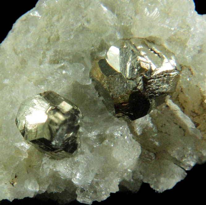 Pyrite on Datolite from Millington Quarry, Bernards Township, Somerset County, New Jersey